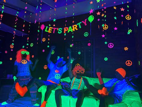 blacklight neon party|black light glow party supplies.